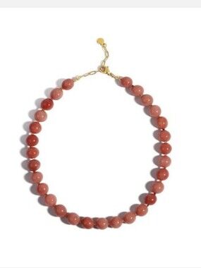 NWOT Myamar Rose Quartz Beaded Necklace